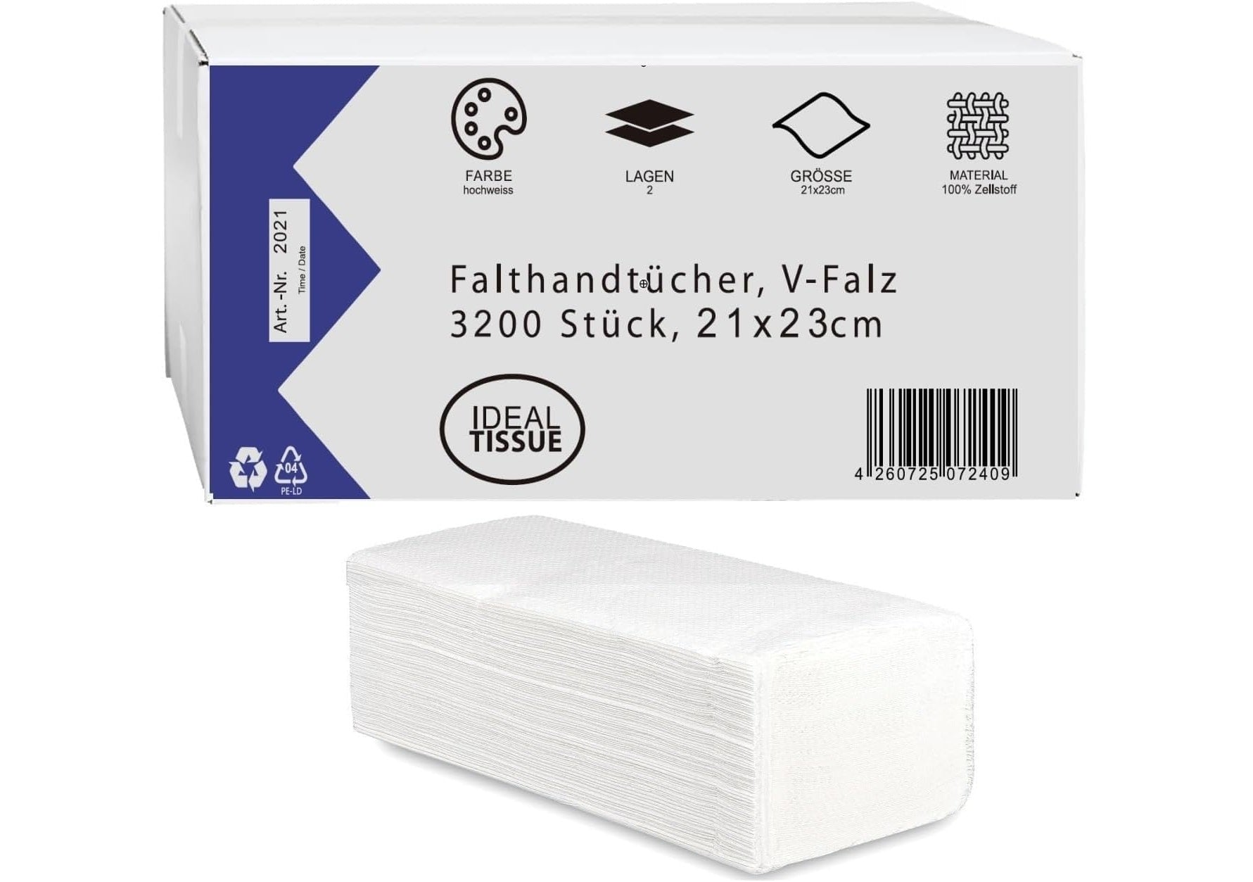 2 Karton V-Falz 6400 Blatt  -  6,23€ / 1000 Blatt